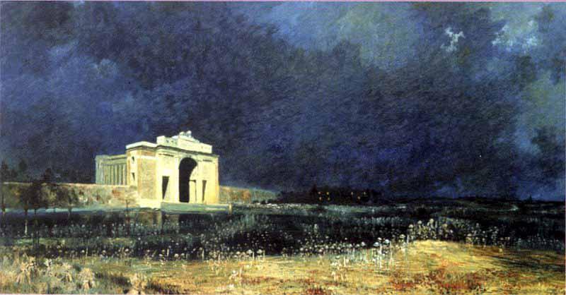 John Longstaff Menin Gate at Midnight France oil painting art